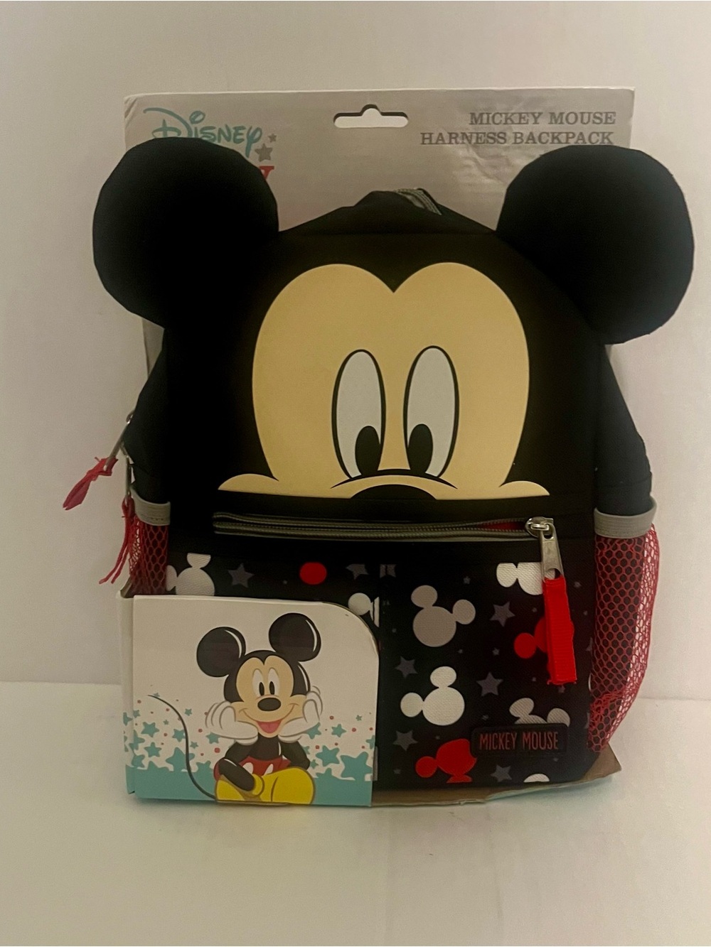 Disney Black and Red Mickey Mouse Kids Harness Backpack